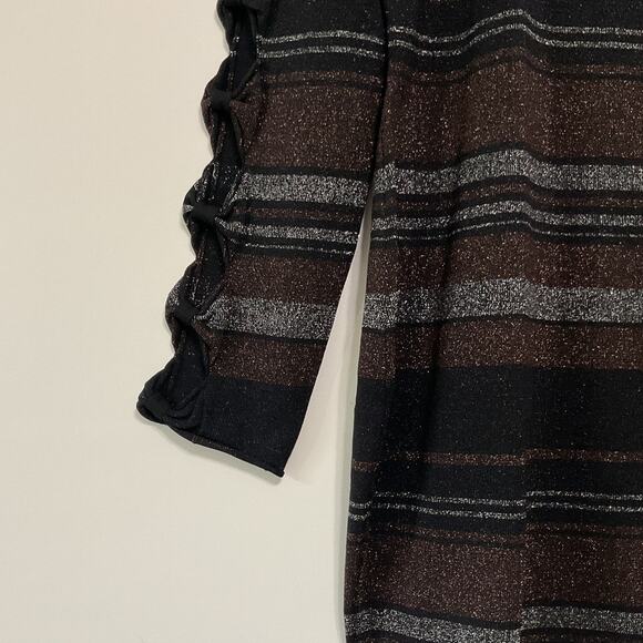 Ted Baker Simona Metallic Sparkle Bow Bodycon Dress Ted Size 3 Fits US Sizes 6-8 - Picture 10 of 13